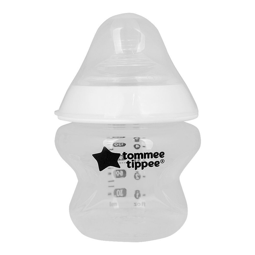 Tommee Tippee Natural Start PP Feeding Bottle, 0m+ Slow Flow, BPA Free, 150ml, 423901 - Front View