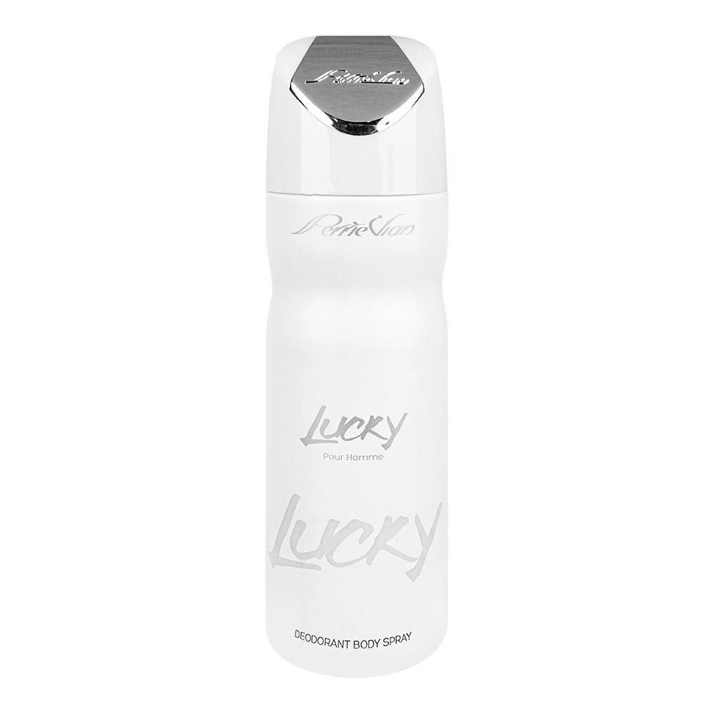 Perrie Vian Lucky Pour Homme Deodorant, Body Spray For Men, 200ml - Front View