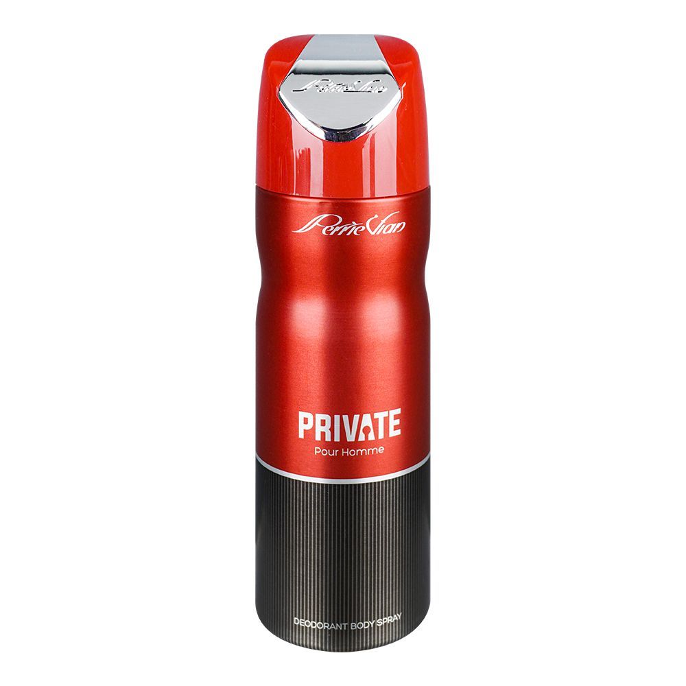 Perrie Vian Private Pour Homme Deodorant, Body Spray For Men, 200ml - Front View