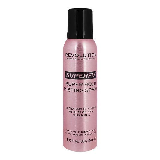 Makeup Revolution Superfix Misting Setting Spray With Aloe Vera & Vitamin E, 150ml - Front View