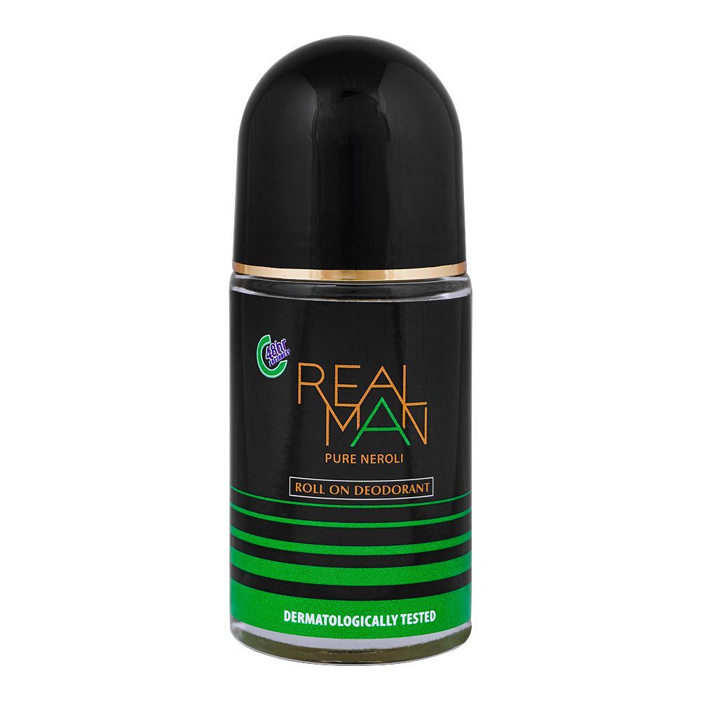 Real-Man-Pure-Neroli-Deodorant-Roll-On-48-Hours-Lasting-Dermatologist-Tested-For-Mens-50ml - Front View