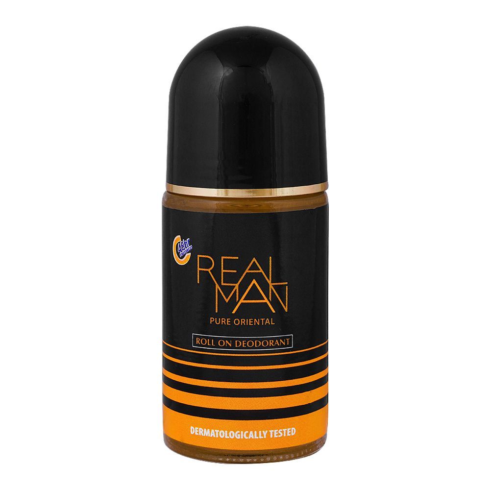 Real-Man-Pure-Oriental-Deodorant-Roll-On-48-Hours-Lasting-Dermatologist-Tested-For-Mens-50ml - Front View