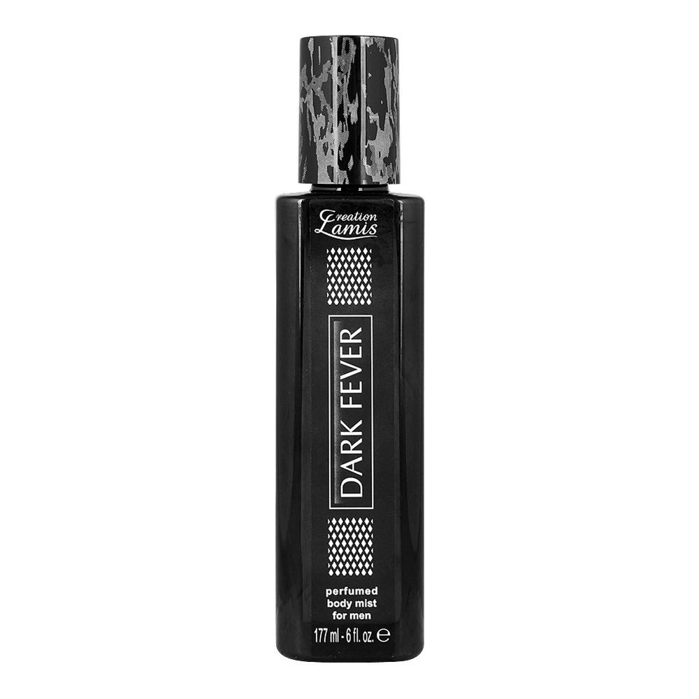 Lamis Creation Dark Fever Perfumed Body Mist, For Men's, 177ml - Front View