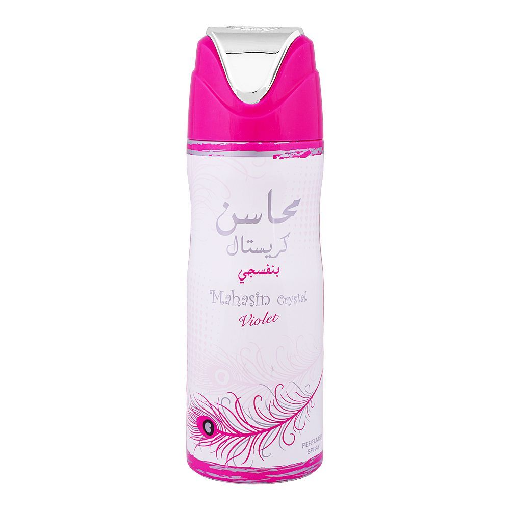 Lattafa-Mahasin-Crystal-Violet-Body-Spray-For-Men-&-Women-200ml - Front View