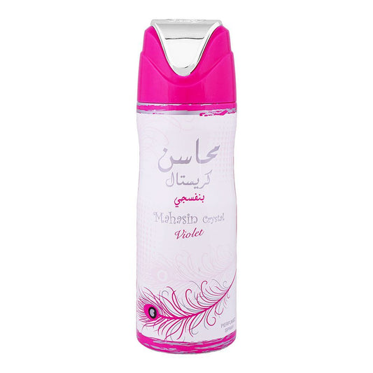 Lattafa-Mahasin-Crystal-Violet-Body-Spray-For-Men-&-Women-200ml - Front View