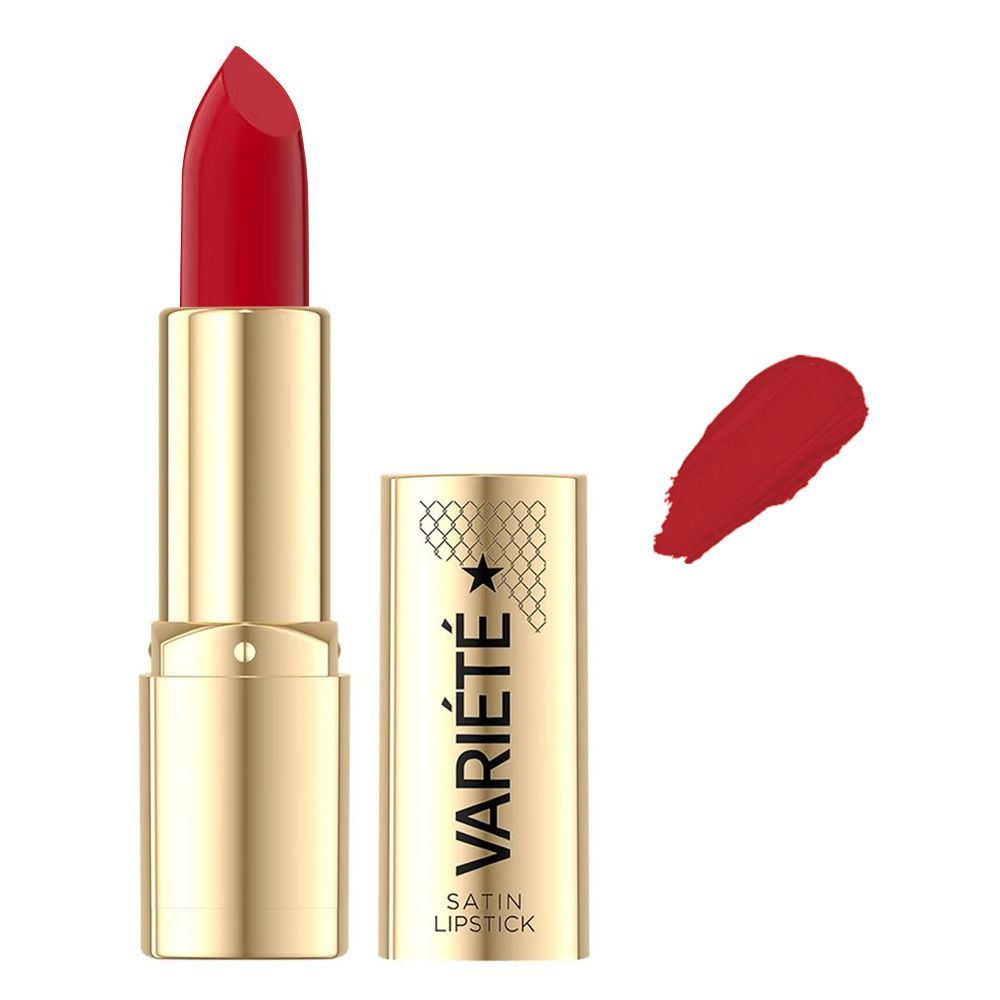 Eveline Variete Satin Lipstick, Cruelty Free, 06 Femme Fatale - Front View