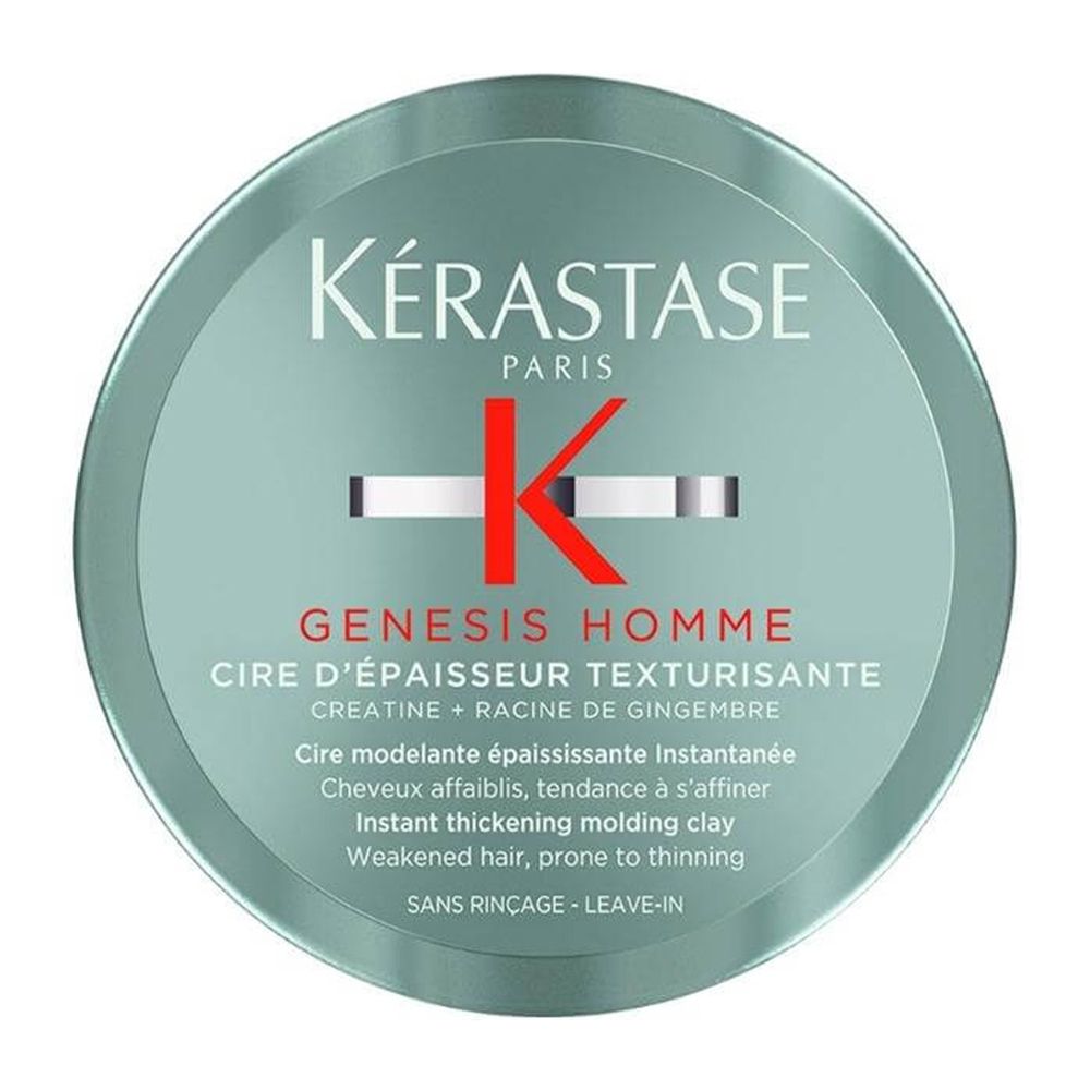 Kerastase Genesis Homme Cire d'Epaisseur Texturisante Instant Thickening Molding Clay, For Thinning and Weak Hair, 75ml - Front View