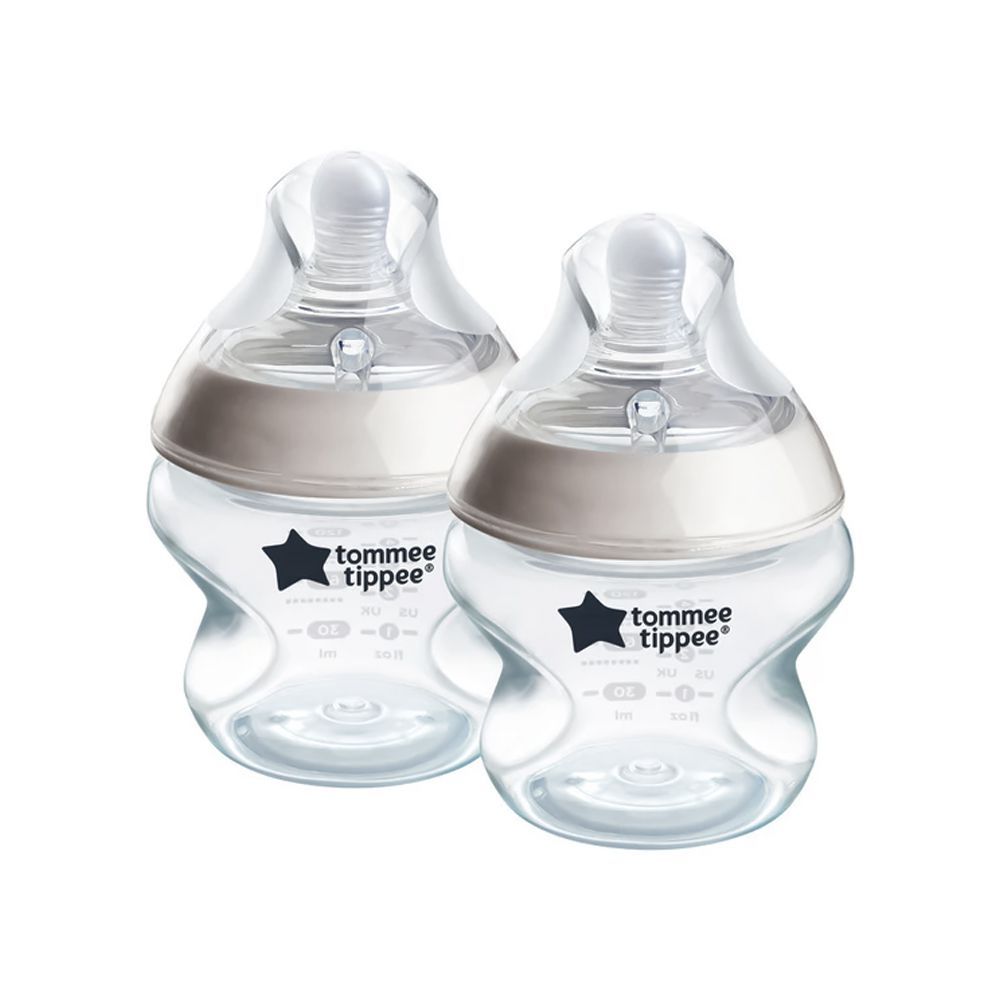 Tommee Tippee Natural Start PP Feeding Bottle, BPA-Free, For 0 Months+, 150ml, 2-Pack, 423903 - Front View