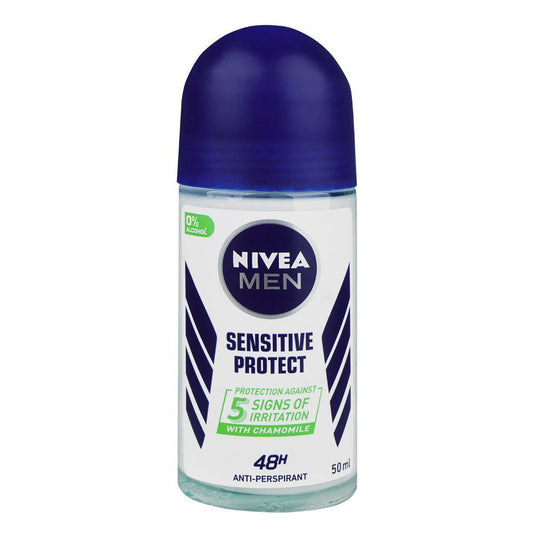 Nivea-Men-Sensitive-Protect-48H-Chamomile-Anti-Perspirant-Roll-On-50ml - Front View