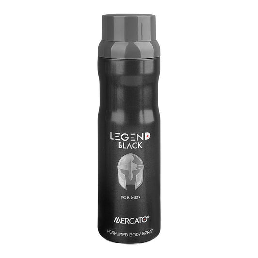 Mercato-Legend-Black-Perfumed-Body-Spray-For-Men-200ml - Front View