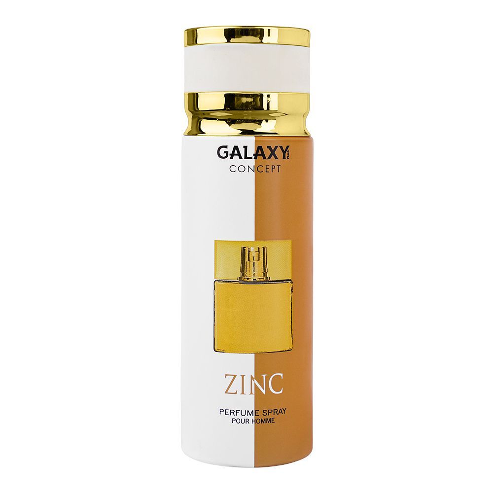 Galaxy Concept Zinc Perfume Body Spray, For Men, 200ml - Front View