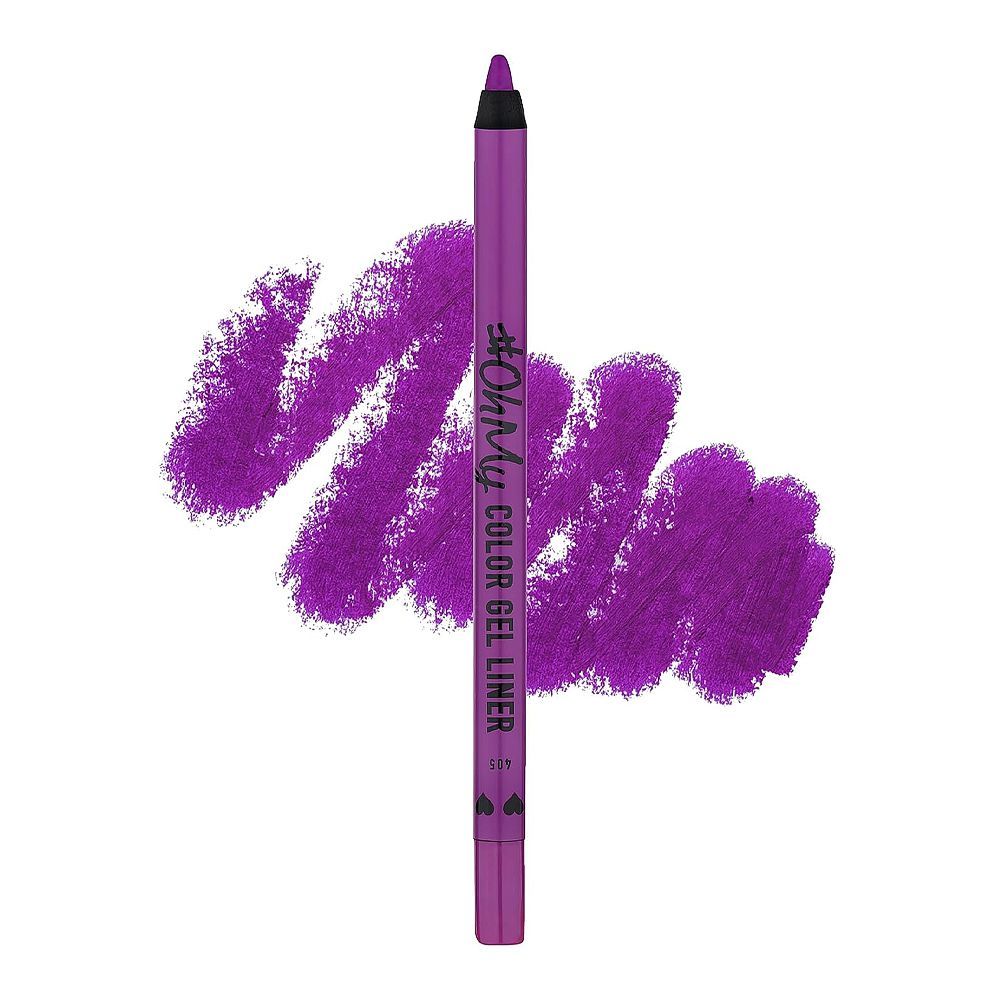 LAMEL OhMy Color Gel Eye Liner, Waterproof, Long-Lasting, 1.4g, 405 Violet - Front View