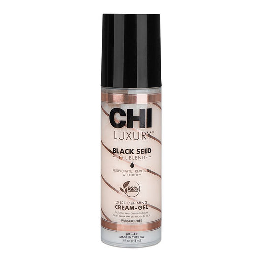 CHI Luxury Black Seed Oil Curl Defining Cream Gel, Sulfate, Paraben & Gluten-Free, 184ml - Front View