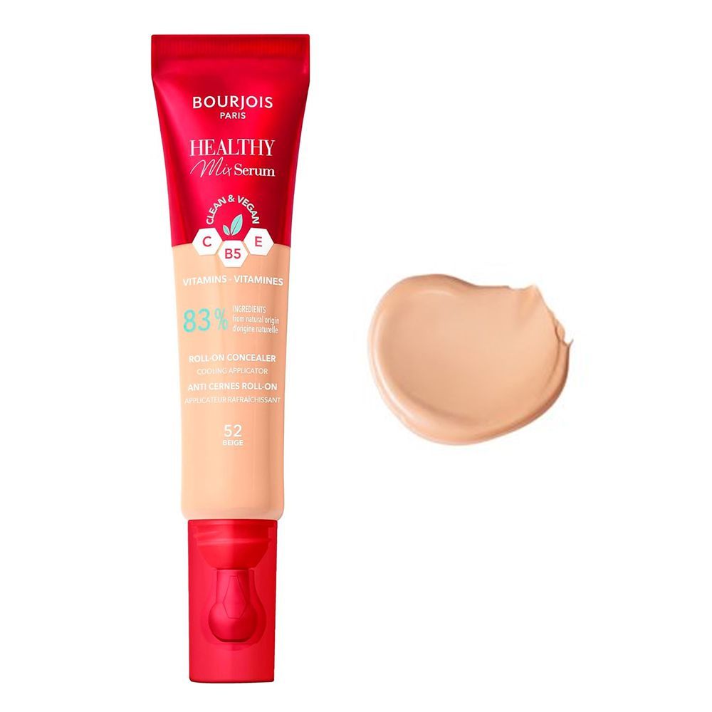 Bourjois Healthy Mix Serum Roll-On Liquid Concealer, Vegan, 13ml, 52 Beige - Front View