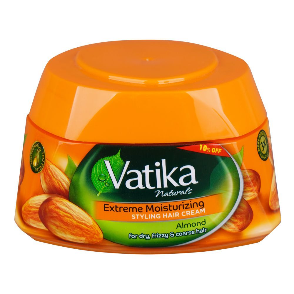 Vatika Almond Moisturizing Hair Cream, For Dry & Frizzy Hair, 125ml - Front View