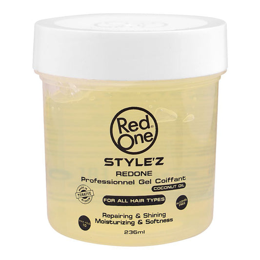 Redone Style'z Professional Hair Gel With Coconut Oil, For All Hair Types, 236ml - Front View