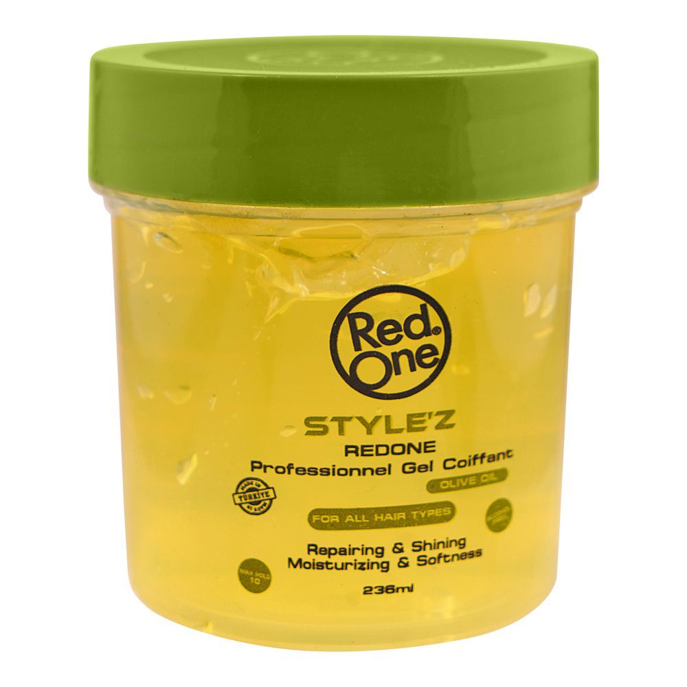 Redone Style'z Professional Hair Gel With Olive Oil, For All Hair Types, 236ml - Front View