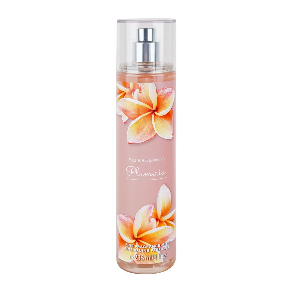 Bath & Body Works Plumeria Fine Fragrance Mist, 236ml - Front View