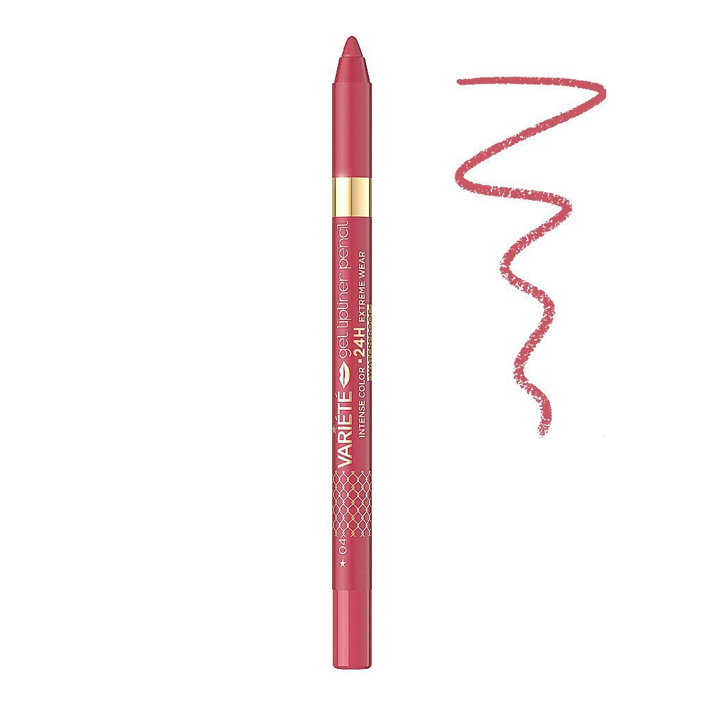 Eveline Waterproof Variete Gel Eyeliner Pencil, 04 Candy Rose -  Front View