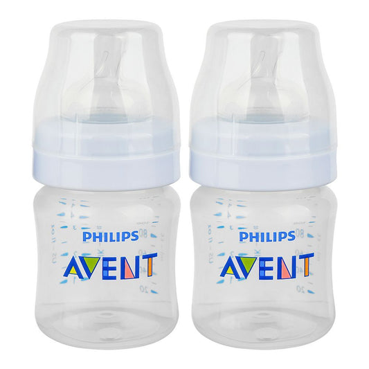 Avent Anti-Colic Feeding Bottle, For 0+ Months, 125ml, 2-Pack, SCF810/62 - Front View