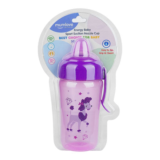 Mum Love Baby Sport Suction Nozzle Cup, For 12+ Months, 300ml, Purple, C6208 - Front View