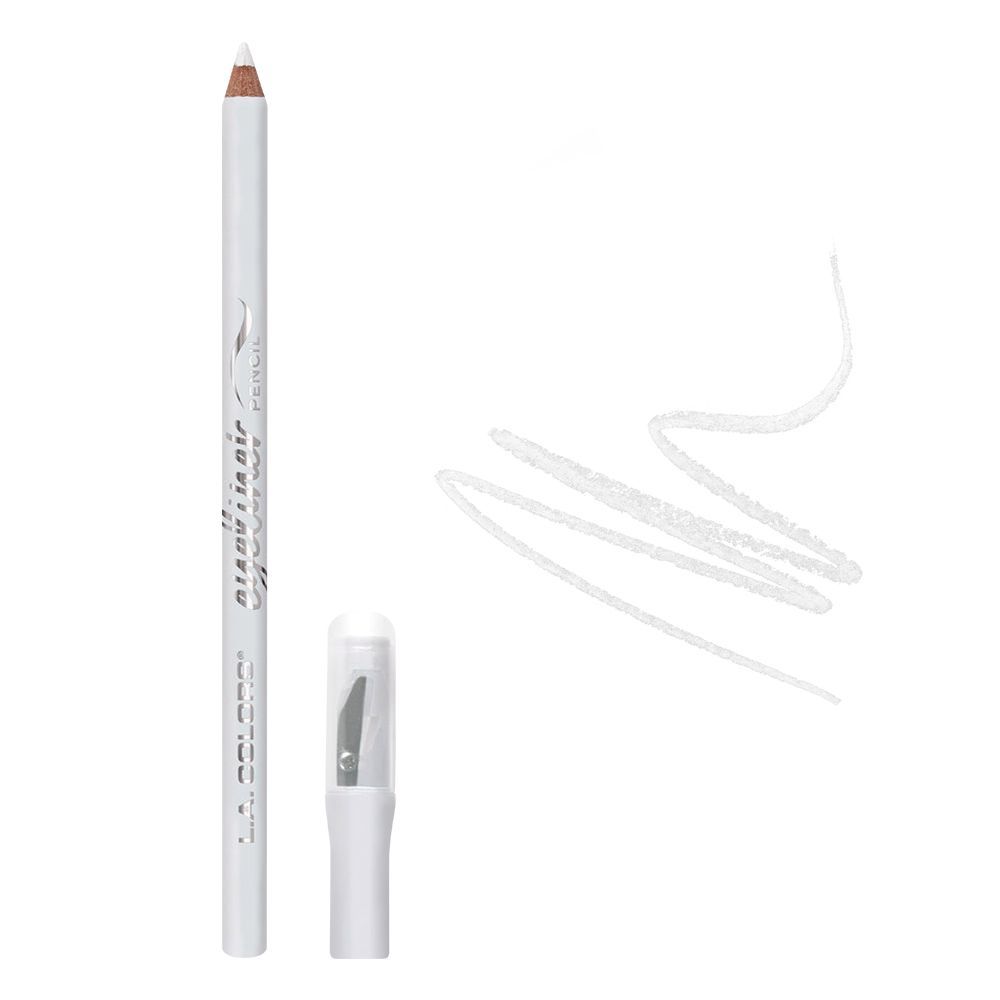 L.A. Colors Eyeliner Pencil With Sharpener, 1.8g, CP626 White -  Front View