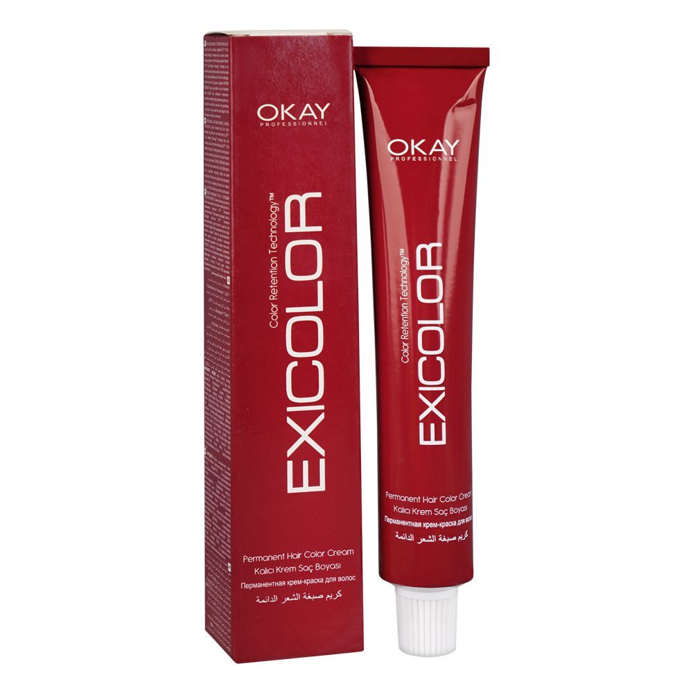 Okay Professionnel Exicolor Permanent Hair Color, Hair Dye Cream, 60ml, 4.7 Turkish Coffee -  Front View