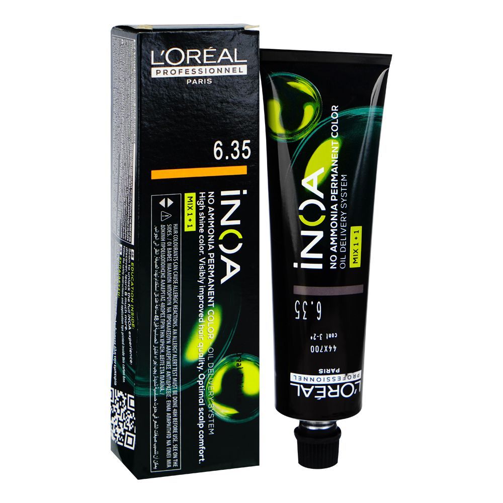 L'Oreal Professionnel Inoa Permanent Hair Color, Hair Dye Cream, 6.35 Dark Golden Mahogany Blond -  Front View