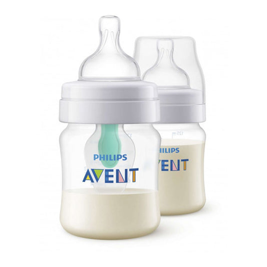 Avent Anti-Colic Air Free Feeder/Feeding Bottle, For 0+ Months Babies, 125ml, 2-Pack, SCF810/24 - Front View