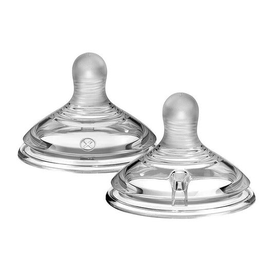 Tommee Tippee Natural Start Vari Flow Soft Teats, Nipples For 0 Months+, 2-Pack, 423960 - Front View