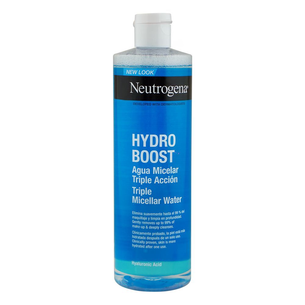 Neutrogena Hydro Boost Triple Micellar Water, Makeup Remover, 400ml - Front View