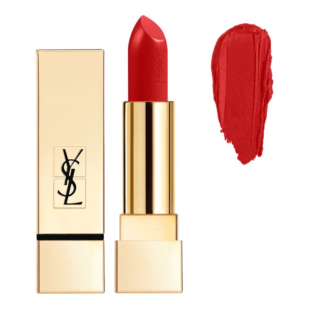 Yves Saint Laurent Rouge Pur Couture Satiny Radiance Lipstick, 3.8g, 4 Rouge Vermillon - Front View