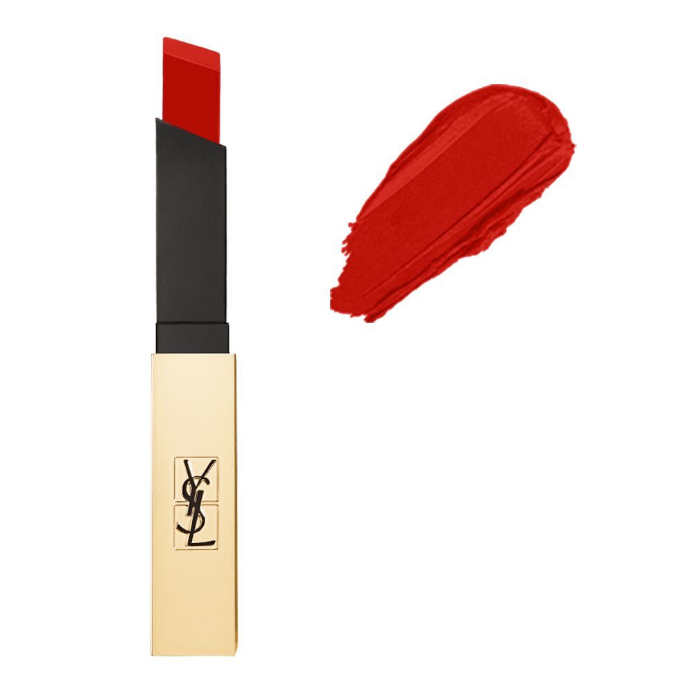 Yves Saint Laurent Rouge Pur Couture The Slim Leather Matte Lipstick, 2.2g, 10 Coral Antinomique - Front View