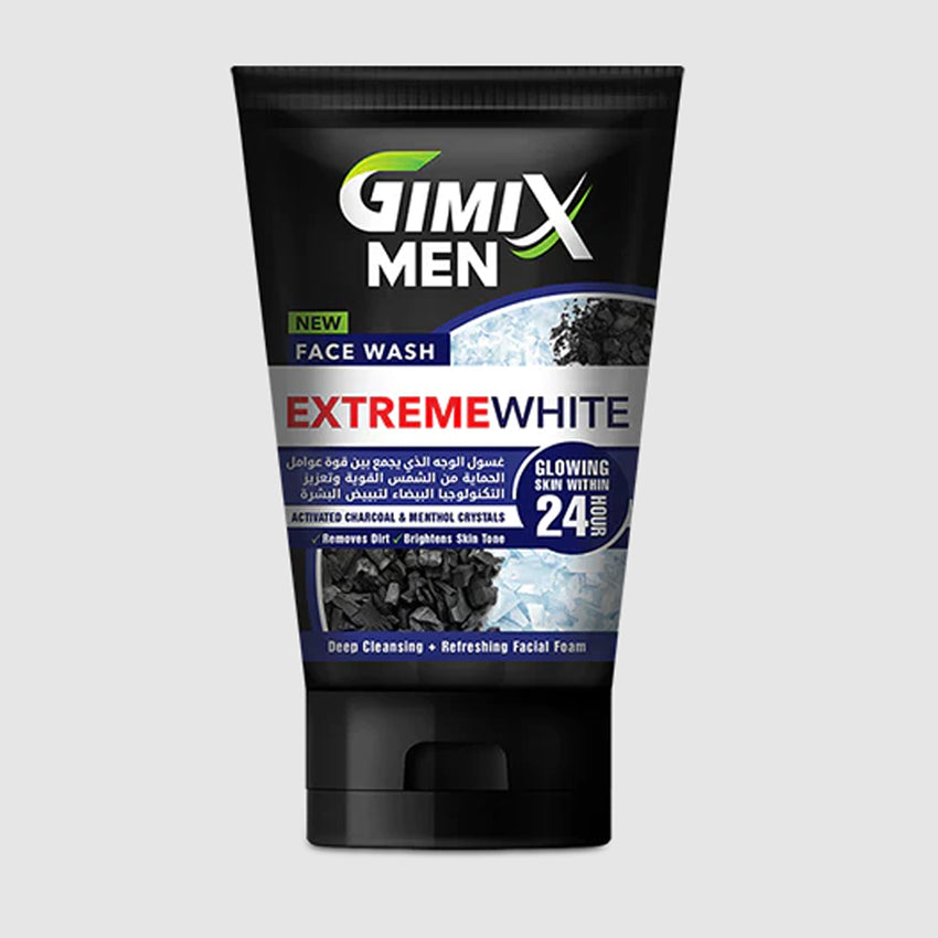 Gimix Men Extreme White Face Wash - 100ml -  Front View