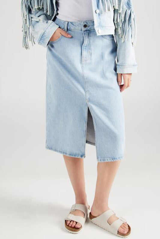 Ace Relaxed Fit Midi Denim Skirt