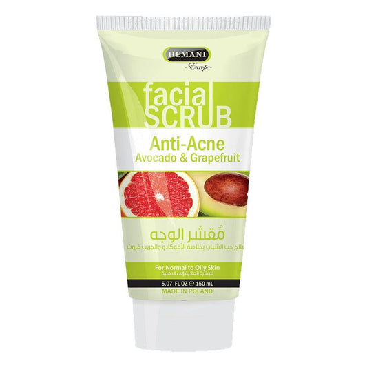 Hemani Facial Scrub AntiAcne, Avacado & Grapefruit 150ML -  Front View