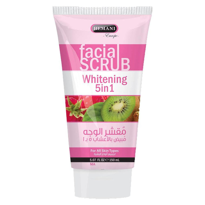 Hemani Facial Scrub Whitening 5 in 1 - 150ml -  Front View