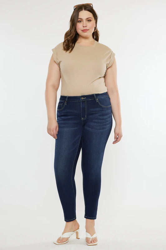 High Rise Super Womens Skinny Jeans (Plus Size)