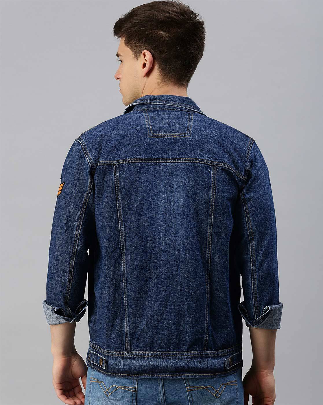 Men Denim Jacket Premium Quality With Badges