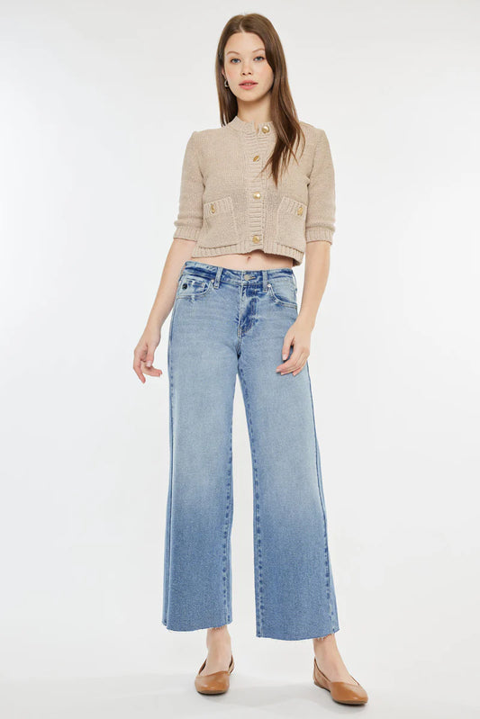 Maya Mid Rise Wide Leg Jeans