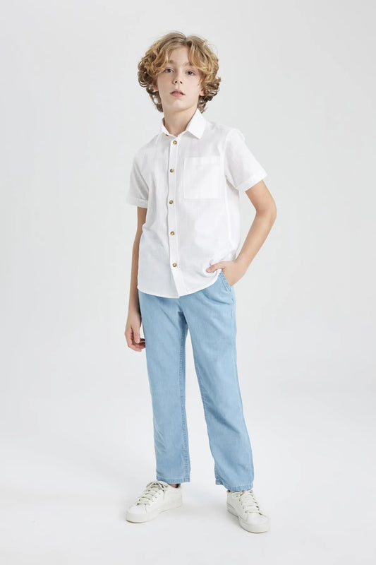 Boy's Straight Fit Straight Leg Jean Trousers