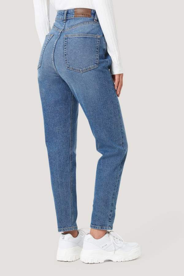 Womens Slim Fit Mid-Rise Clean Look Stretchable Jeans  - Back View - AceCart