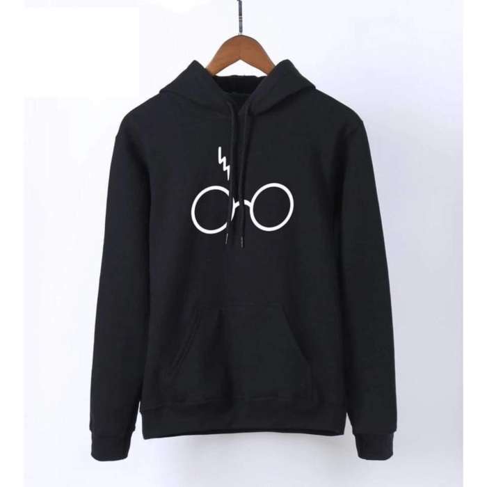 Black Harry Potter Printed Hoodie For Women 352 - AceCart Warm Hooded Sweatshirt in Black