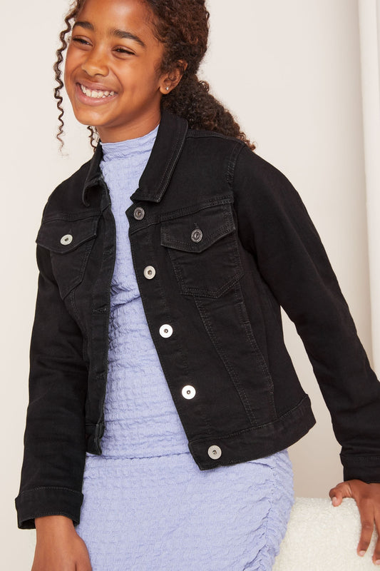 Black Denim Jacket For Girls