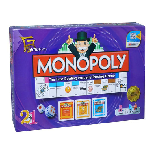 2-In-1 Monopoly Board Game, For 7+ Years