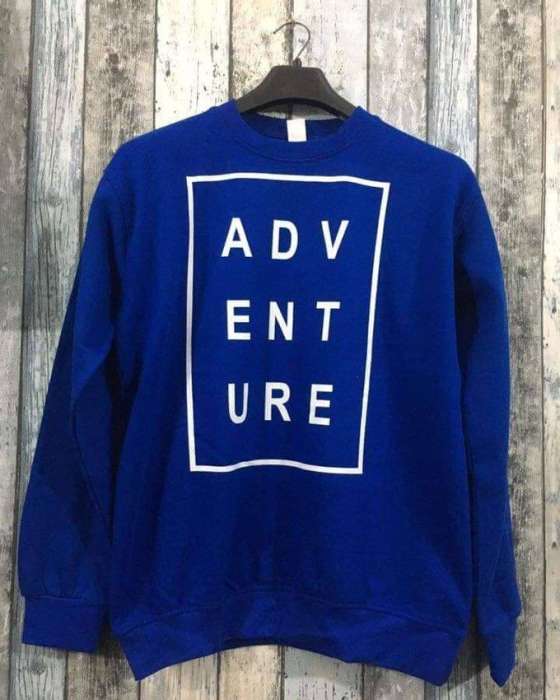 Blue Adventure Printed Sweat Shirt For womens - AceCart Warm Hooded Sweatshirt in Blue