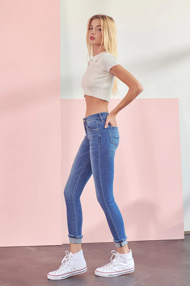 Kennedy Mid Rise Ankle Skinny Jeans