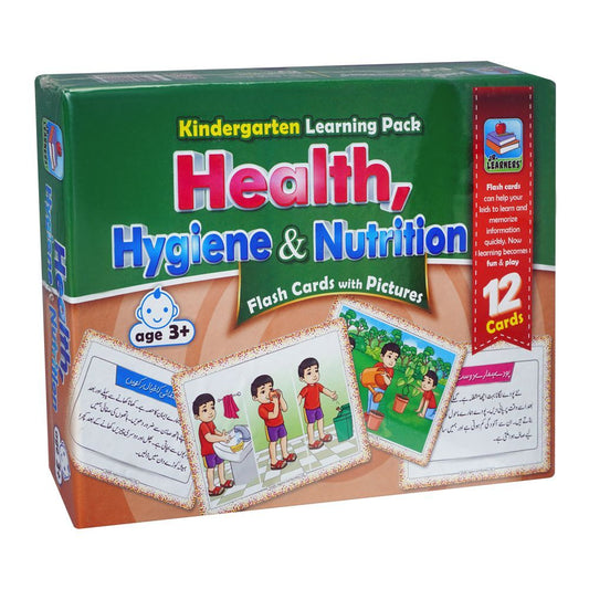 Flash Cards With Pictures Health/Hygiene & Nutrition, Large 7 X 9.5 Inches, For 3+ Years