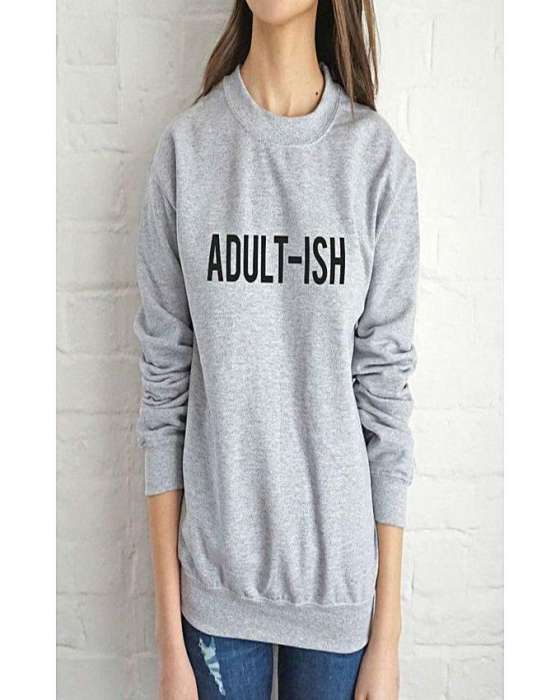 Grey adult ish sweat shirt For and Women - AceCart Warm Hooded Sweatshirt in Grey