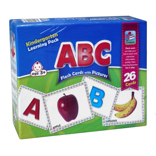 Flash Cards With Pictures ABC, Large 7 X 9.5 Inches, For 3+ Years, 26-Pack